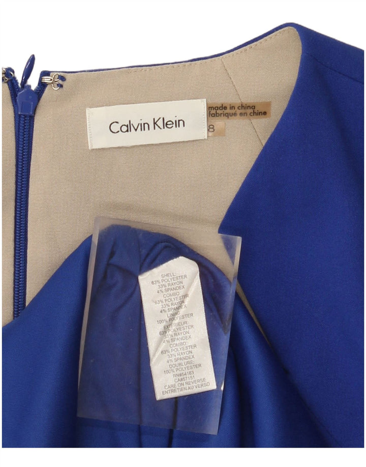Rochie teacă fără mâneci pentru femei CALVIN KLEIN US 8 Medium Blue Poliester