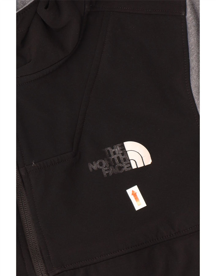 The NORTH FACE Pulover cu glugă cu fermoar și gât pentru băieți 14-15 ani XL, gri, bloc de culoare