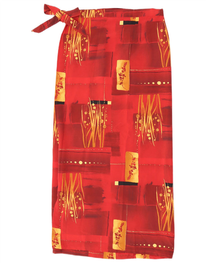 Fusta W30 Maroon mic cu model abstract pentru femei