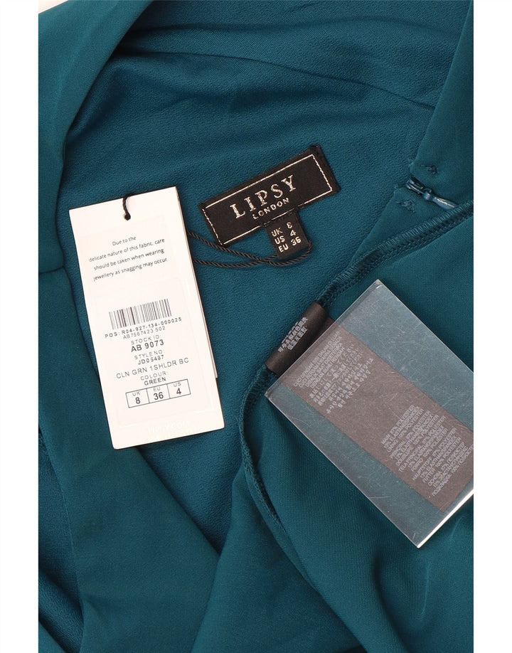 Rochie Lipsy pentru femei cu un singur umăr UK 8 Poliester verde mic