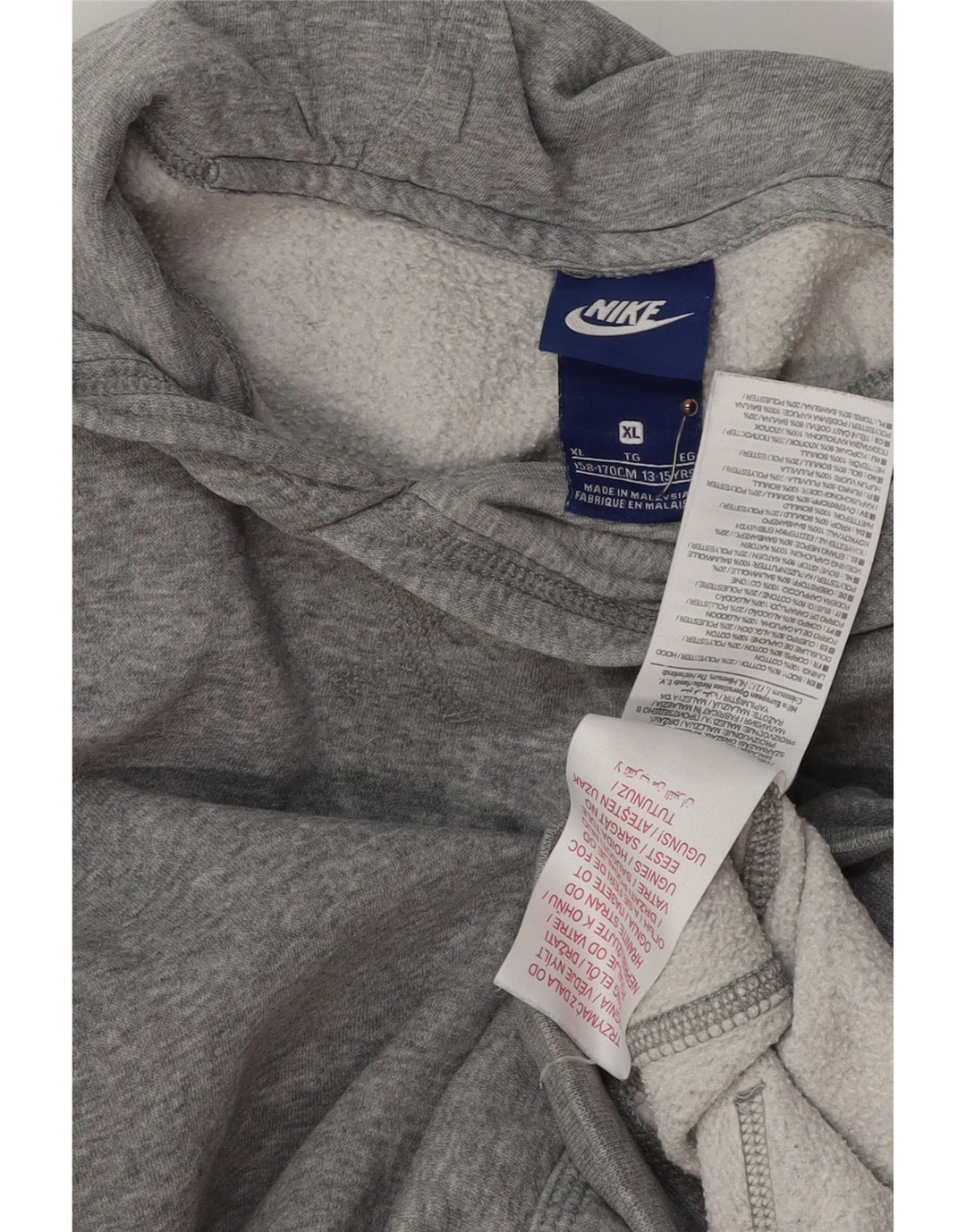 Pulover NIKE pentru băieți 13-14 ani XL bumbac gri