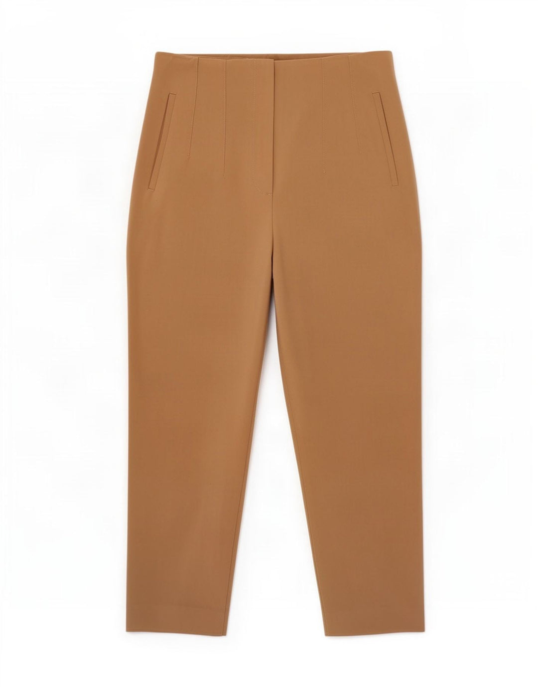 Pantaloni tăiați conici pentru femei Zara Mediu L28 L25 Poliester bej