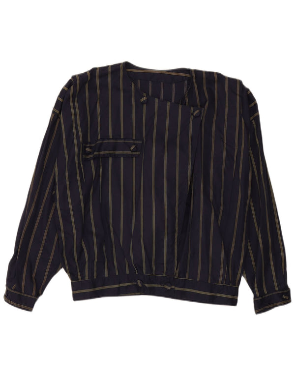 Set fuste vintage pentru femei 2 piese UK 14 Medium W26 bleumarin cu dungi