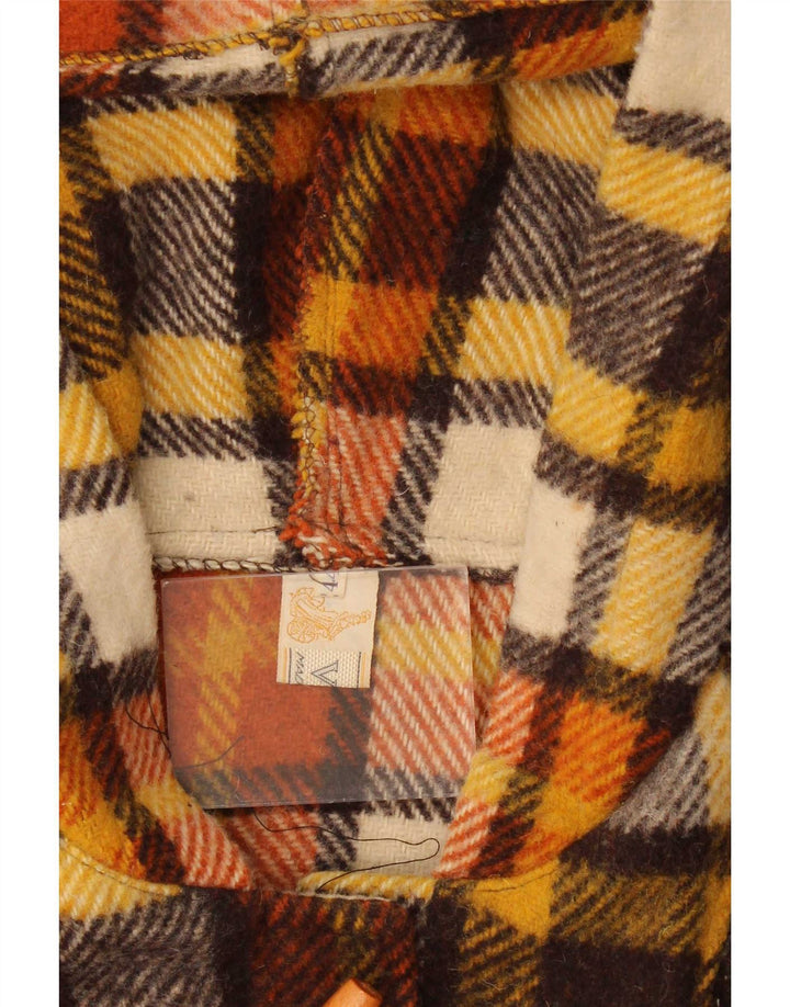 Duffle Coat de damă Vintage cu glugă IT 44 Medium Multicolor Check