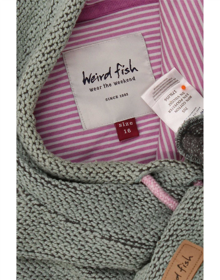 Pulover pentru femei Weird Fish, pulover UK 16, mare, verde, bumbac