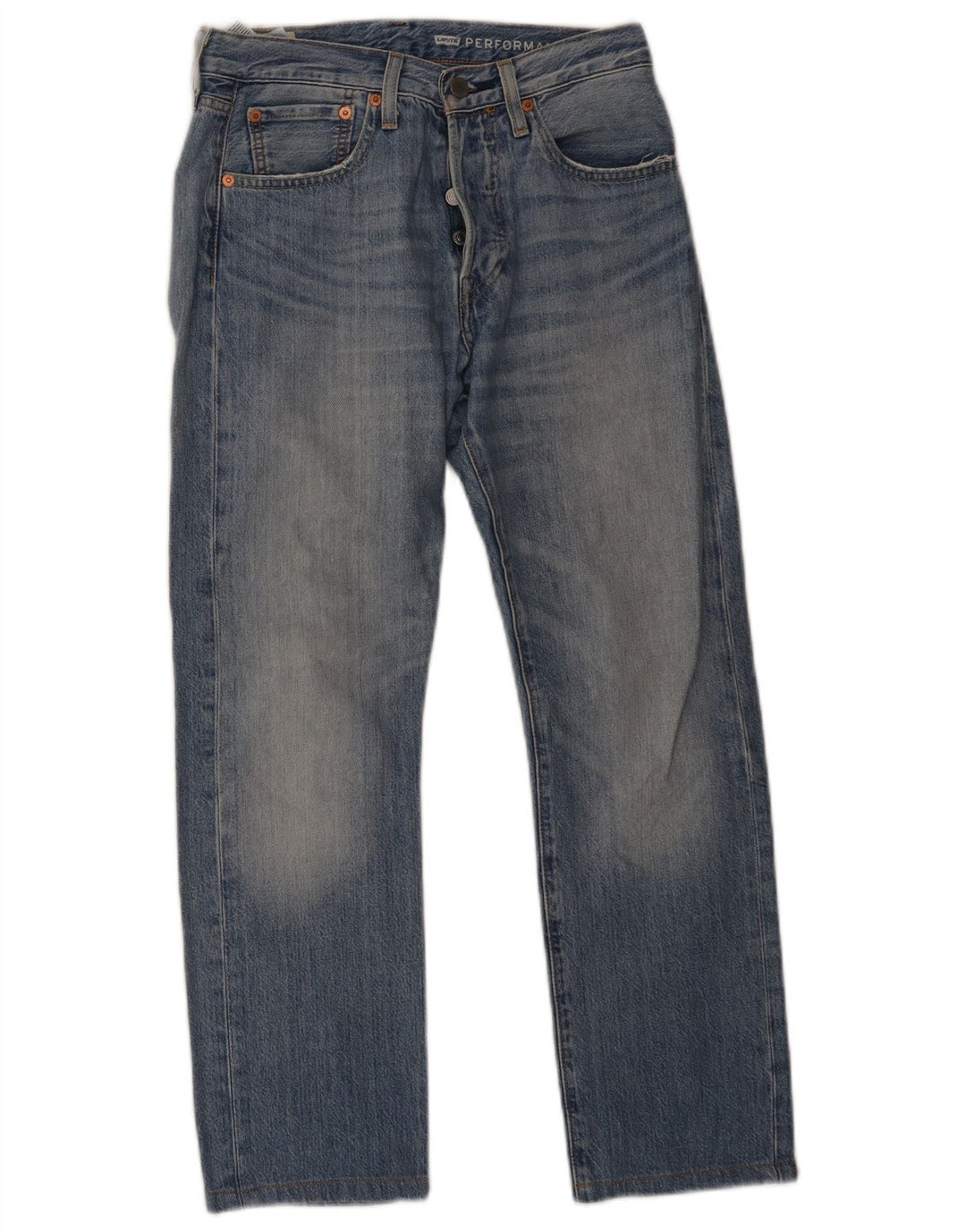 Blugi drepti pentru femei Levi's 501 W28 L27 Bumbac albastru