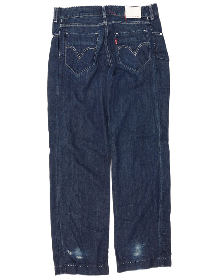 Blugi drepti pentru bărbați Levi's L34 L34 Bumbac bleumarin