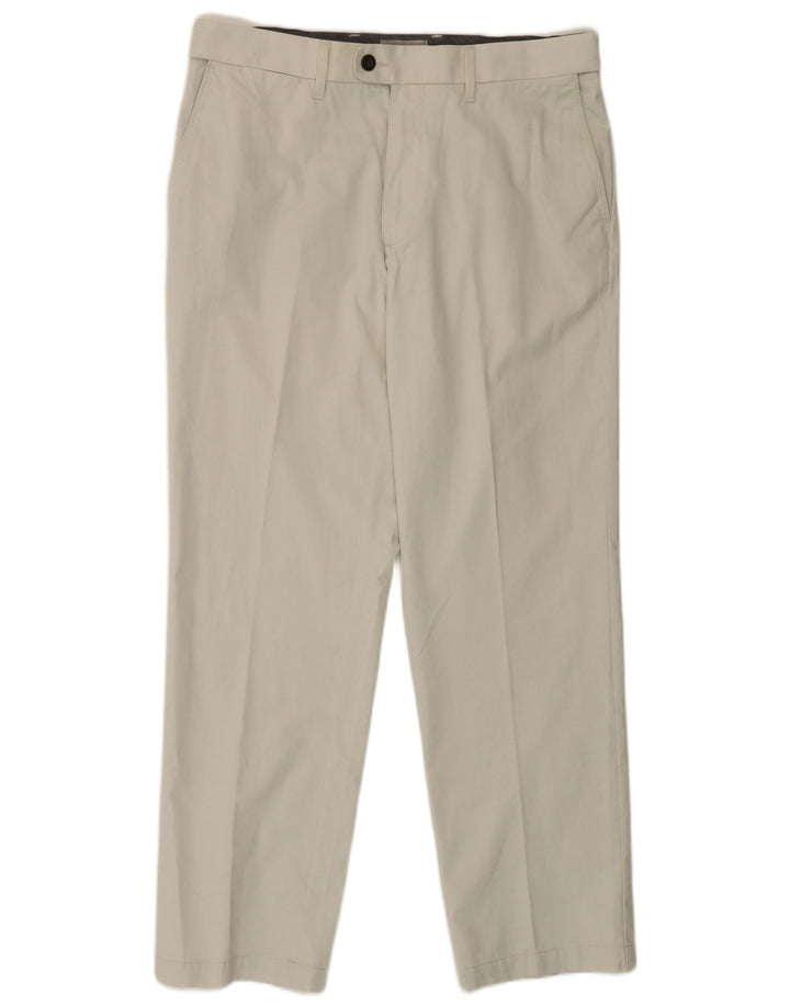 Pantaloni chino pentru bărbați Marks & Spencer, cu ajustare normală, L34 L29, bumbac alb