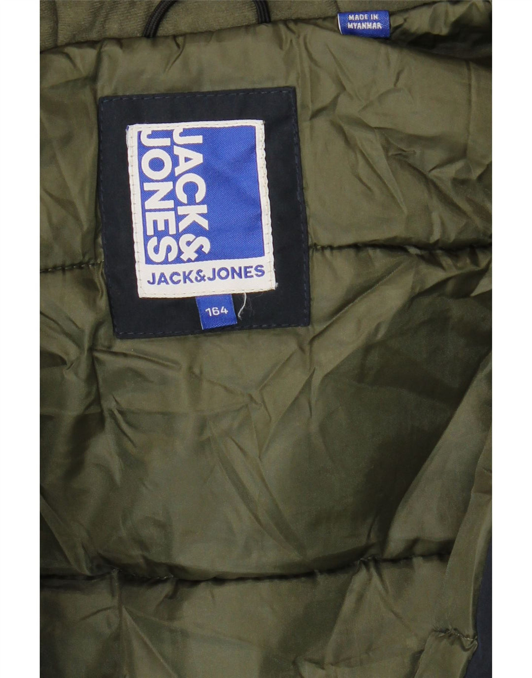 Jack & Jones Jachetă Parka cu glugă pentru băieți 13-14 ani, bleumarin
