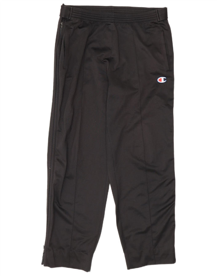 Pantaloni de trening Champion pentru bărbați, poliester mediu negru
