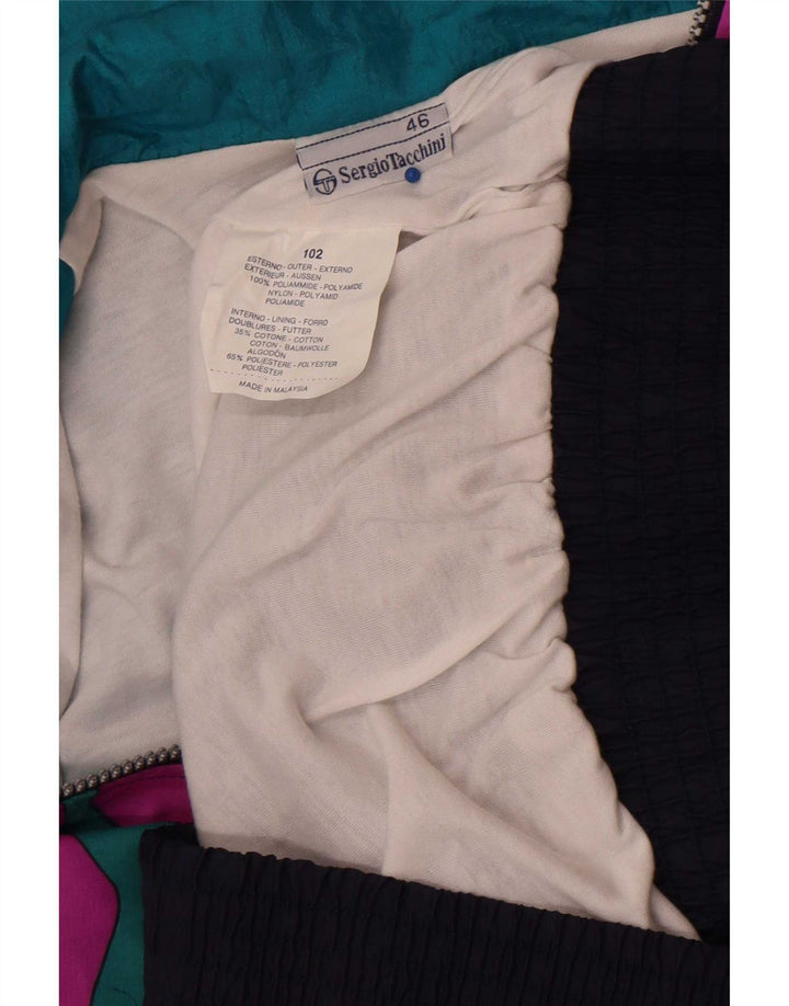 Jachetă de top pentru trening pentru bărbați Sergio Tacchini IT 46 Small Bleumarin Colorblock