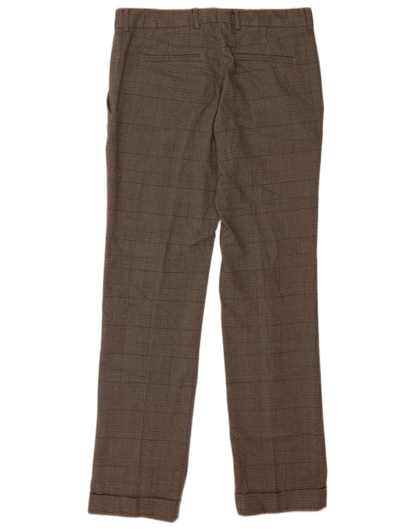 Zara Pantaloni drepți pentru bărbați EU 44 Large W34 L34 Poliester cu carouri gri