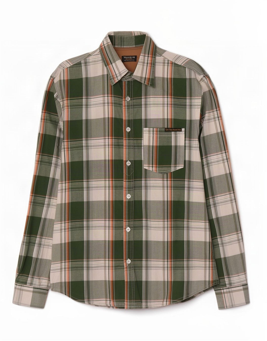Cămașă de flanel Jack & Jones pentru bărbați, bumbac carouri verde mare