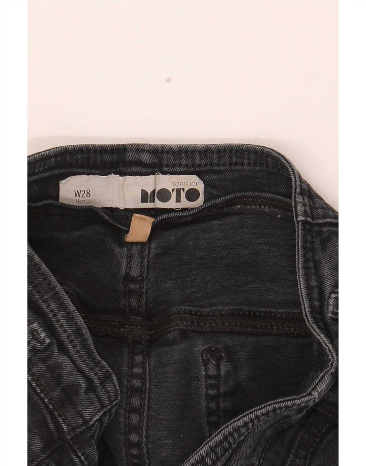 Pantaloni scurți Moto Denim Topshop pentru femei, mediu W28, negru
