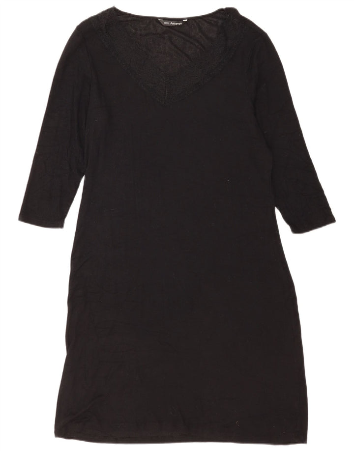 Rochie schimbătoare pentru femei Marks & Spencer cu mâneci 3/4 UK 14, mare, neagră, modal
