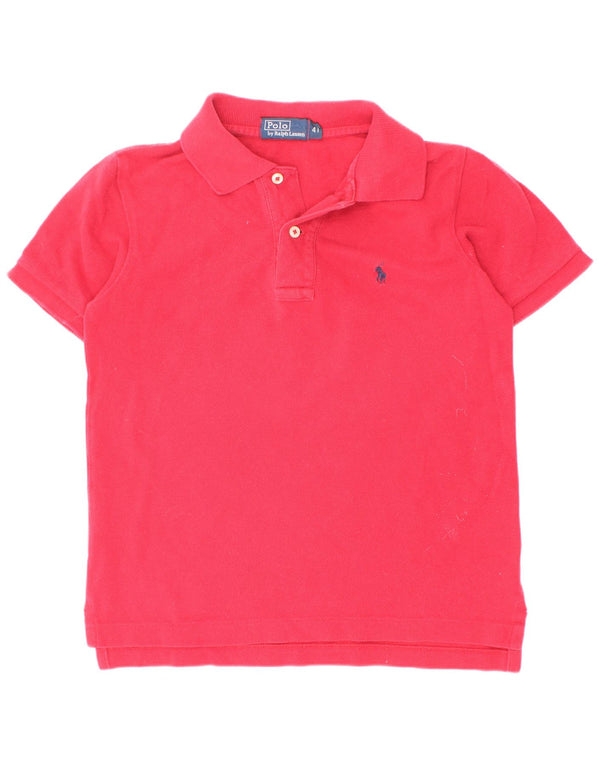 Cămașă Polo Ralph Lauren băieți 3-4 ani bumbac roșu