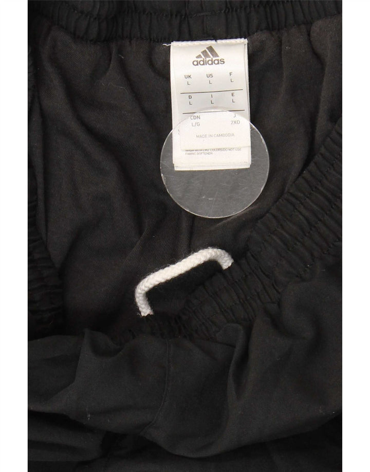 Pantaloni de trening pentru bărbați Adidas Pantaloni de jogging, mari, negru, poliester
