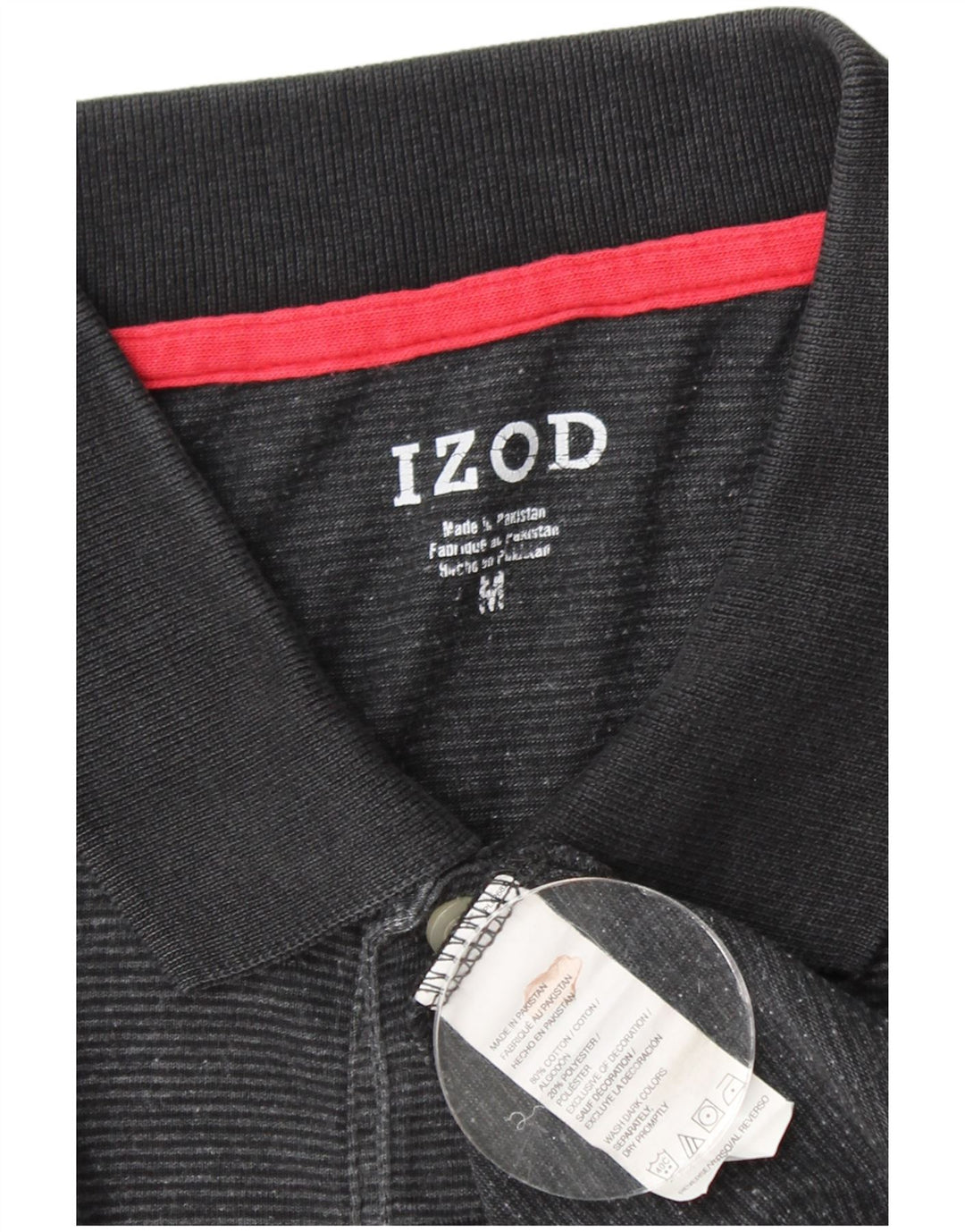 Tricou polo IZOD pentru bărbați, bumbac mediu negru