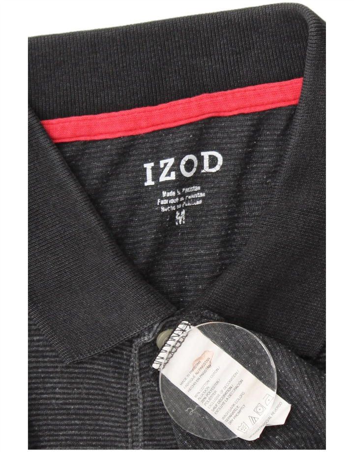 Tricou polo IZOD pentru bărbați, bumbac mediu negru