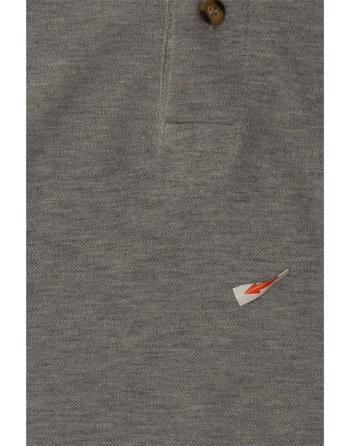 Marina Yachting Tricou polo cu grafică pentru bărbați, bumbac gri mediu