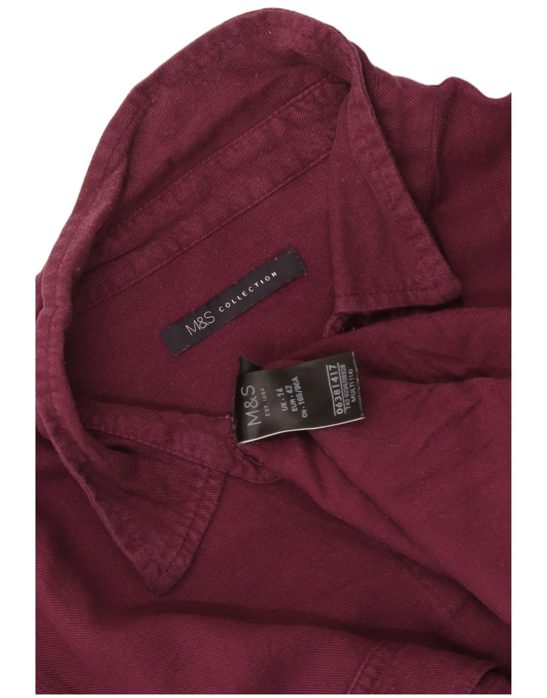 Bluză cămașă pentru femei Marks & Spencer UK 14 Viscoză mare violet