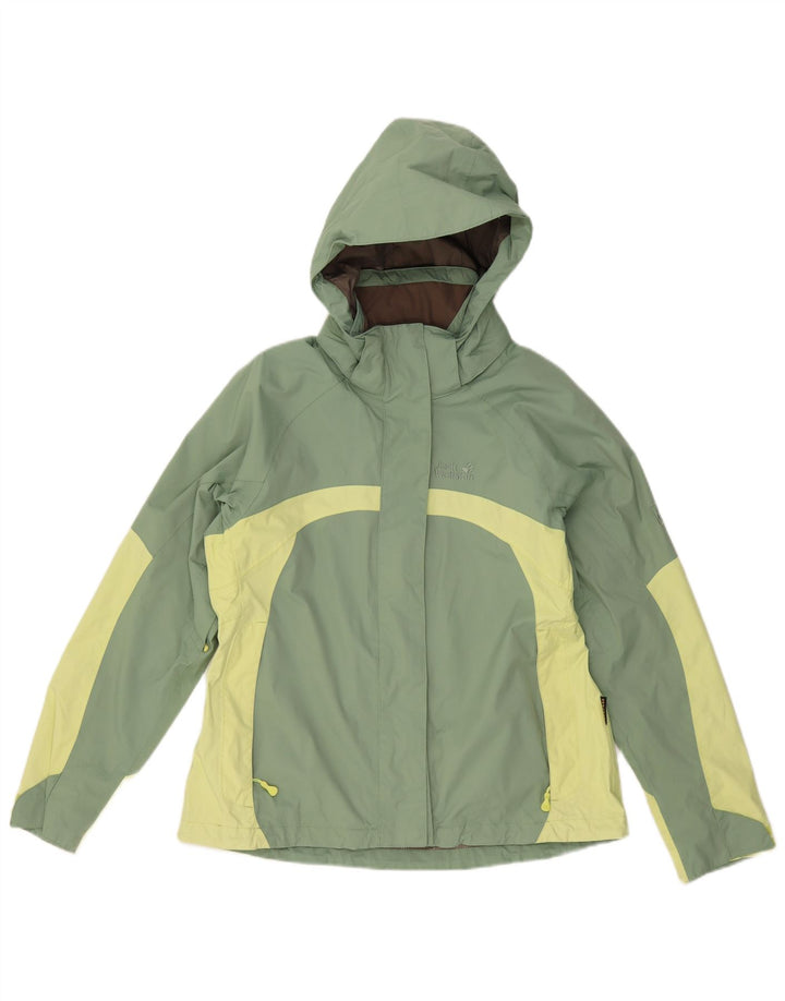 Jachetă de vânt pentru femei JACK WOLFSKIN UK 14 Medium Green Colorblock