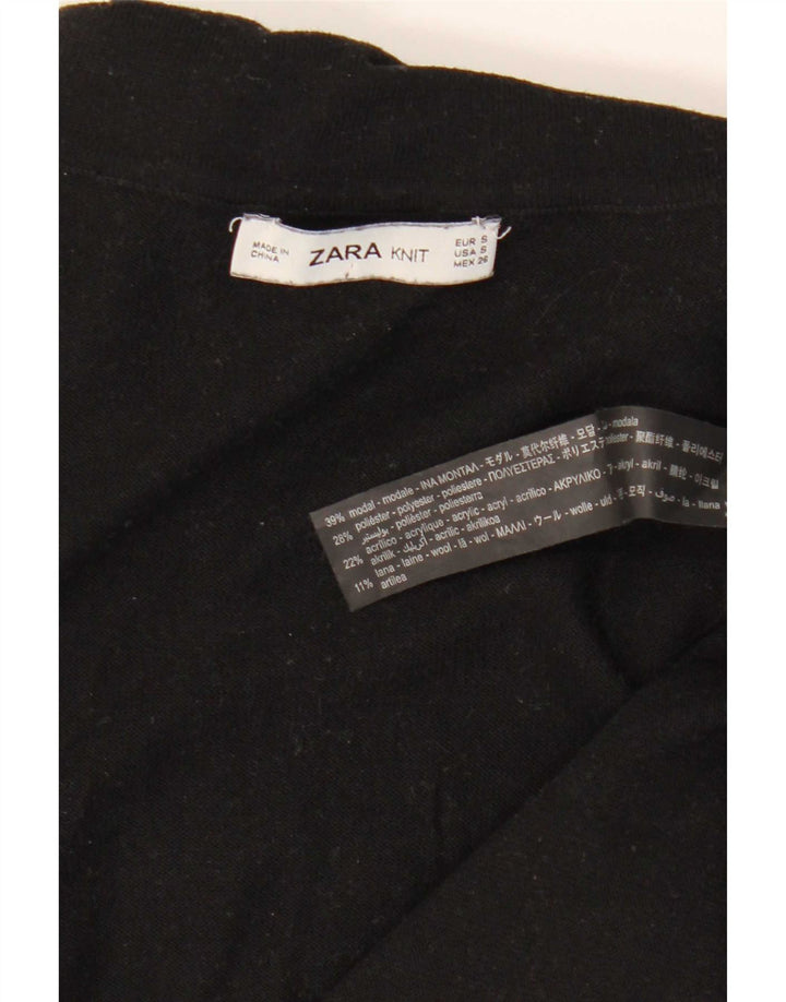 Pulover cu gât rulat Zara pentru femei UK 10 Mic Negru Modal