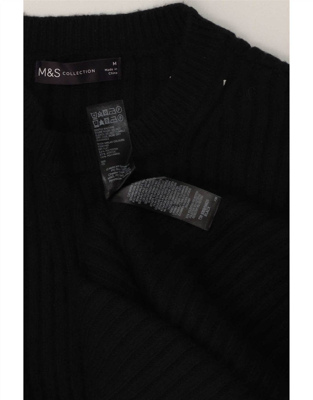 Rochie pulover cu mânecă lungă pentru femei Marks & Spencer UK 14 Medium Black