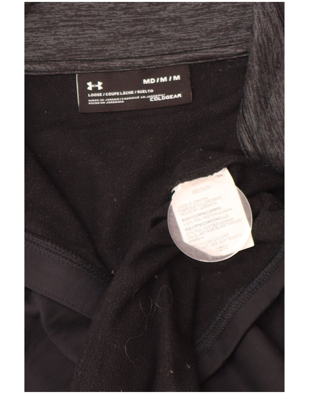 Hanorac pentru bărbați, Cold Gear, cu o formă lejeră, Jumper mediu negru