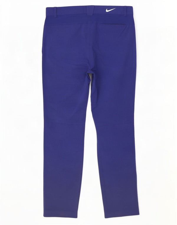 Pantaloni chino de golf drepti pentru bărbați Nike W34 L32 poliester albastru
