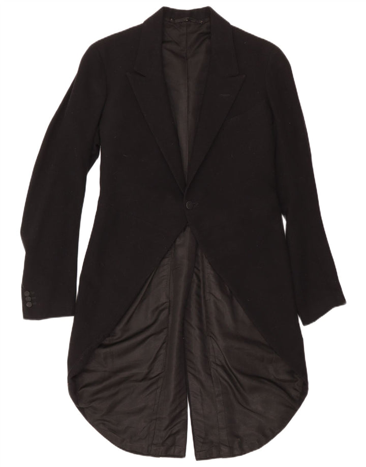 Jachetă vintage pentru bărbați, frac cu 1 nasture, UK 34 XS negru