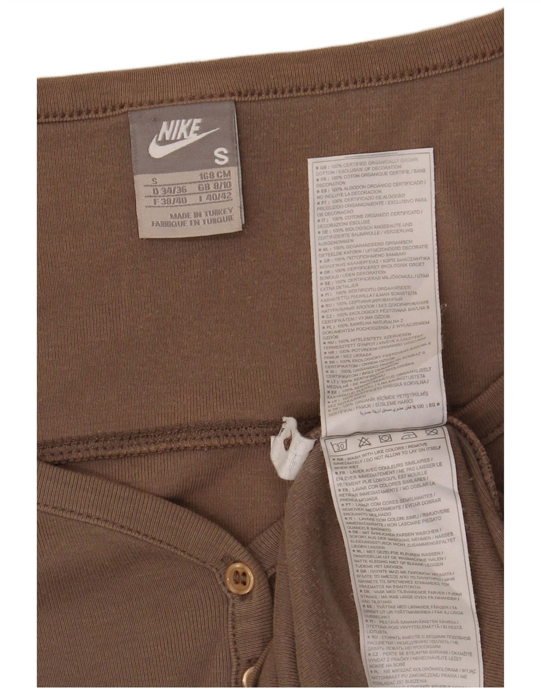 Top pentru femei NIKE cu mânecă lungă UK 8/10 mic, gri bumbac