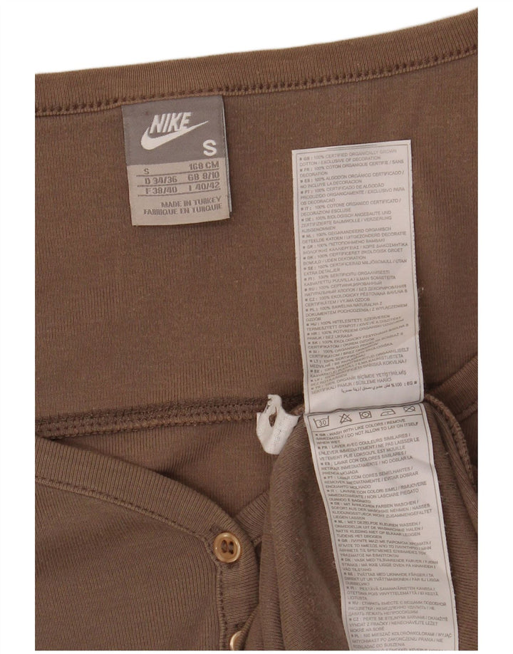 Top pentru femei NIKE cu mânecă lungă UK 8/10 mic, gri bumbac