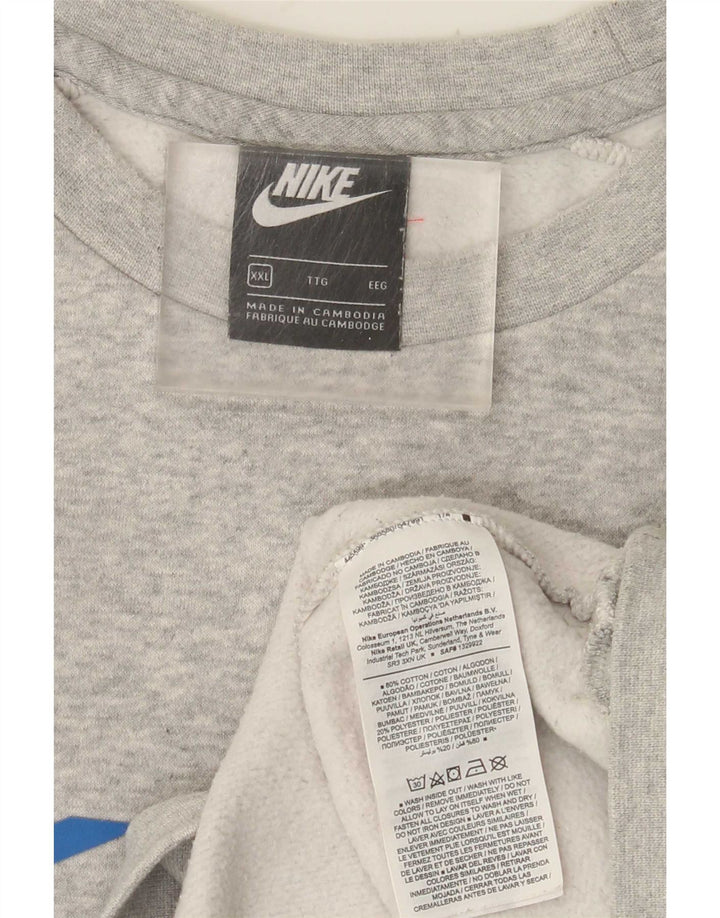 Pulover pentru bărbați NIKE, 2XL, bumbac color bloc, gri