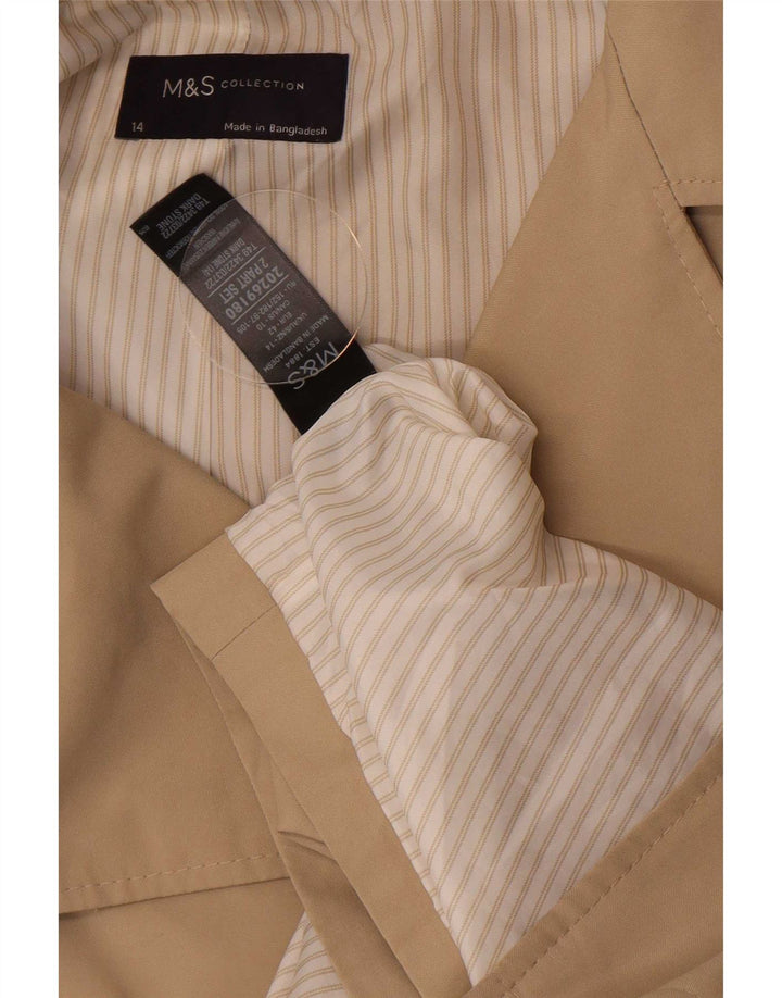 Trench pentru femei Marks & Spencer UK 14, mare, bej, poliester