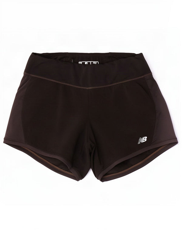 Pantaloni scurți sport New Balance pentru femei UK 4 XS poliester negru color bloc