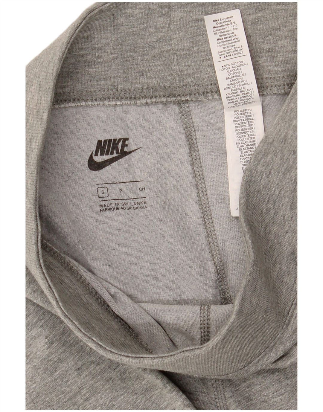 Leggings grafic NIKE pentru femei UK 10, bumbac gri mic