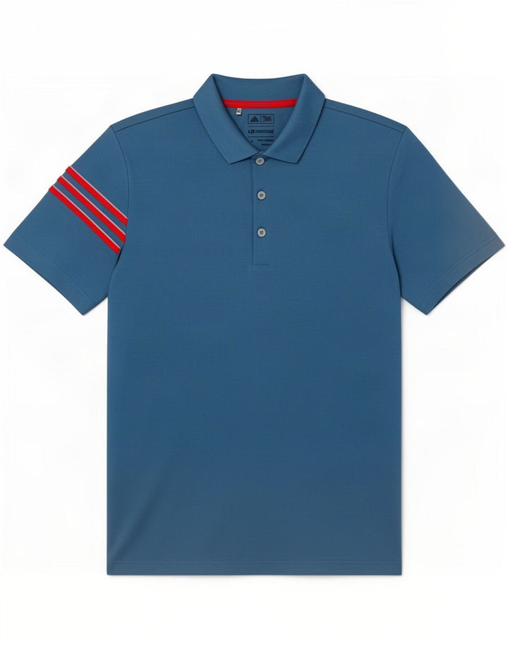 Tricou polo Adidas Climacool pentru bărbați, poliester albastru mediu