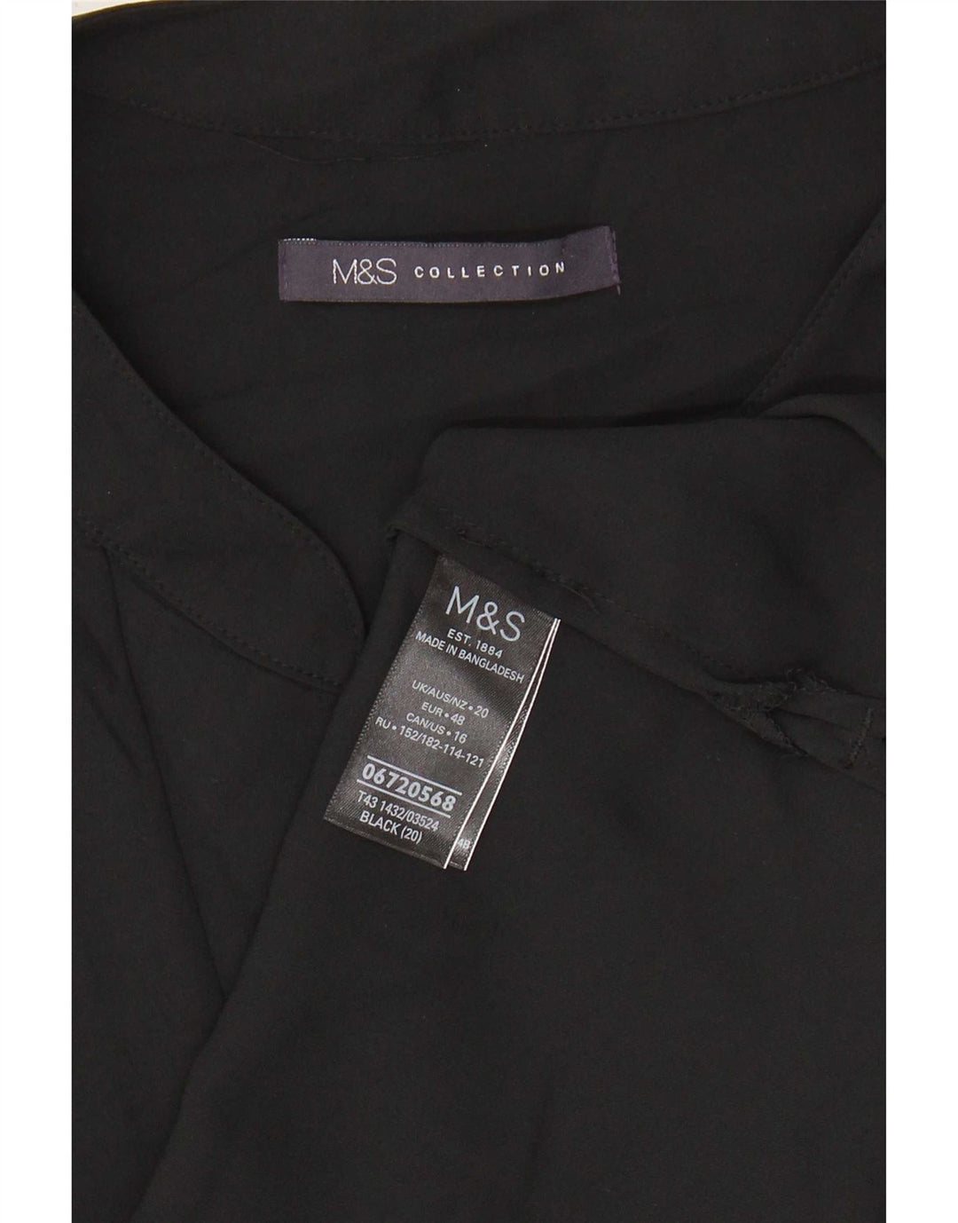 Bluză fără mâneci pentru femei Marks & Spencer UK 20 2XL Poliester negru