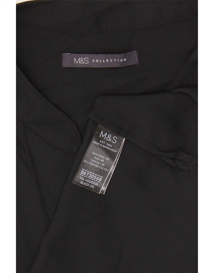 Bluză fără mâneci pentru femei Marks & Spencer UK 20 2XL Poliester negru