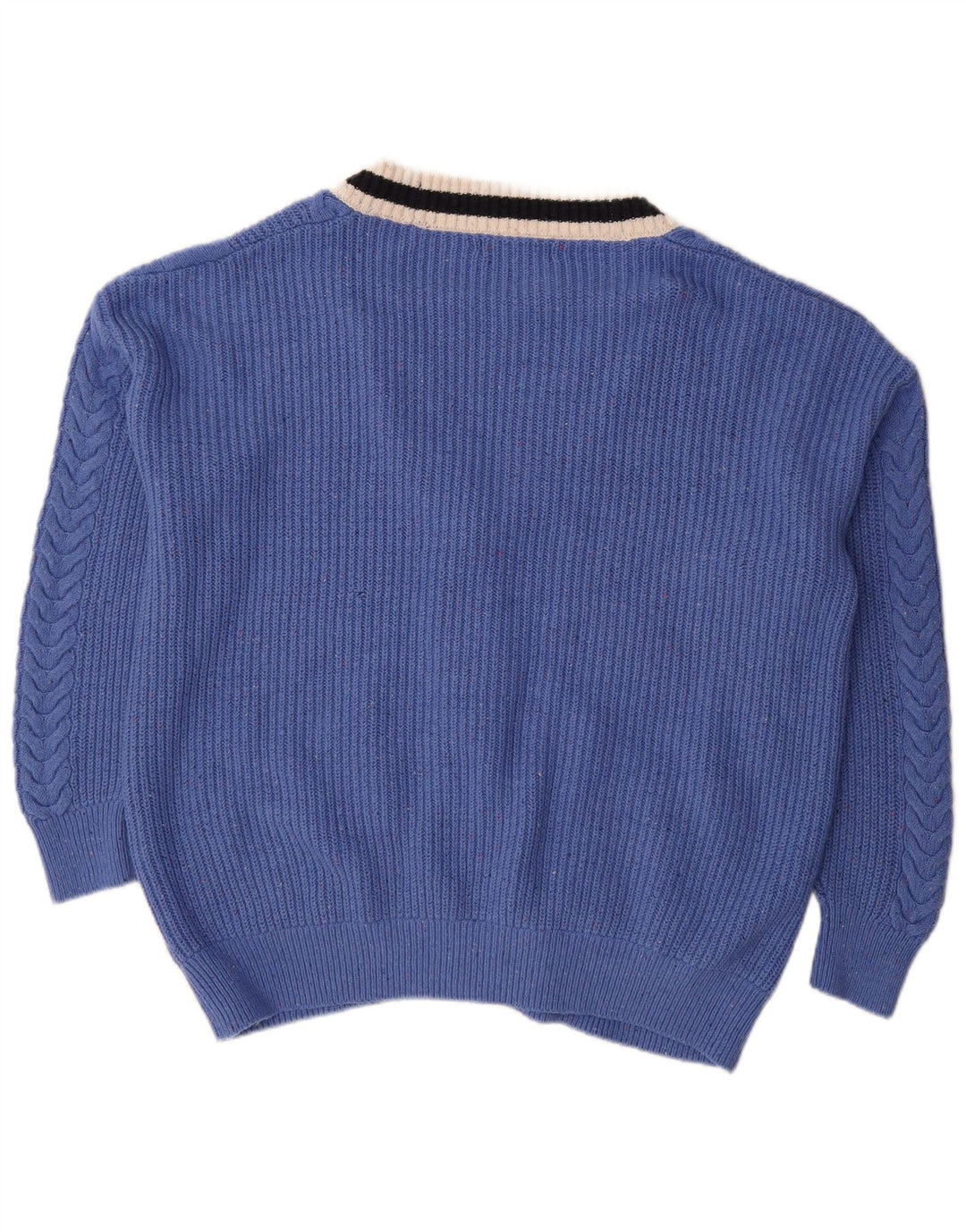 Pulover cardigan supradimensionat pentru femei Marks & Spencer UK 16, mare, albastru, bumbac