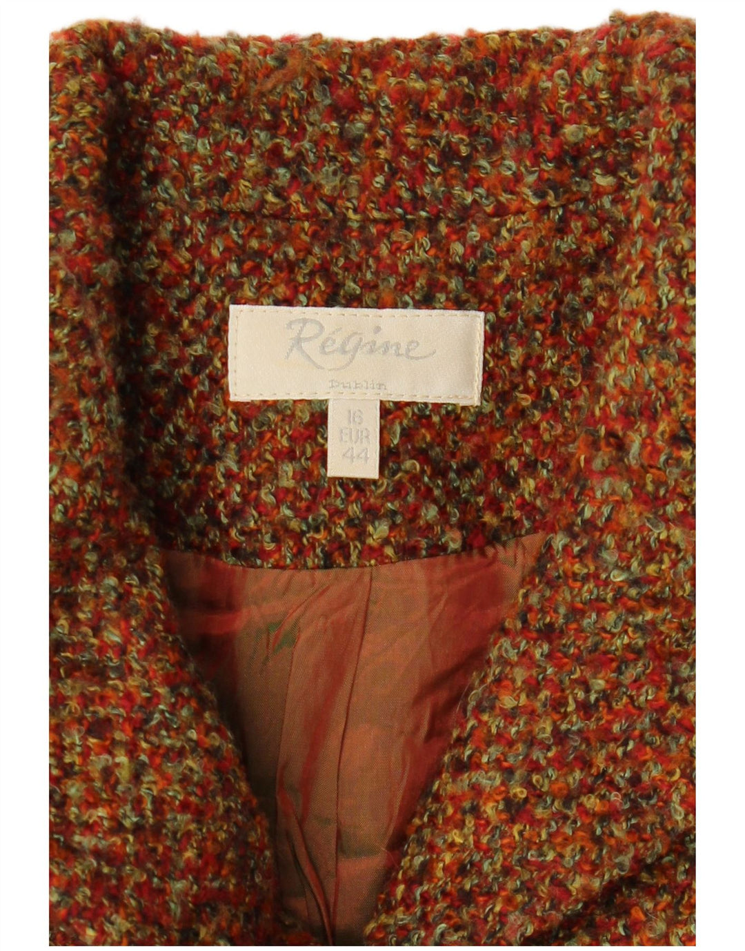 REGINE Womens 3 Button Blazer Jacket UK 16 Large  Green Flecked Acrylic