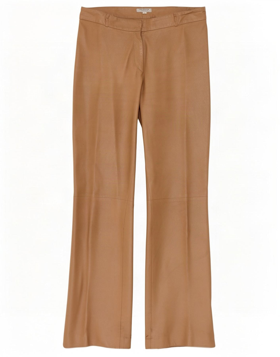 Pantaloni de piele bootcut Conbipel pentru femei IT 46 Large W34 L32 Bej