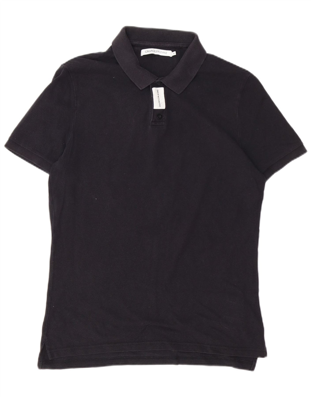 Cămașă polo pentru bărbați Calvin Klein Jeans, bumbac bleumarin mediu