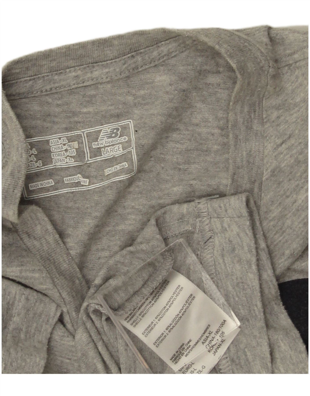 Tricou grafic pentru bărbați NEW BALANCE Top mare din bumbac cu pete gri