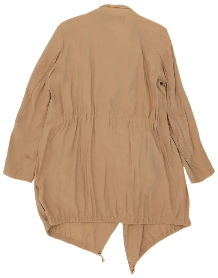 Jachetă Zara pentru femei Open Waterfall UK 14 Medium Bej Modal