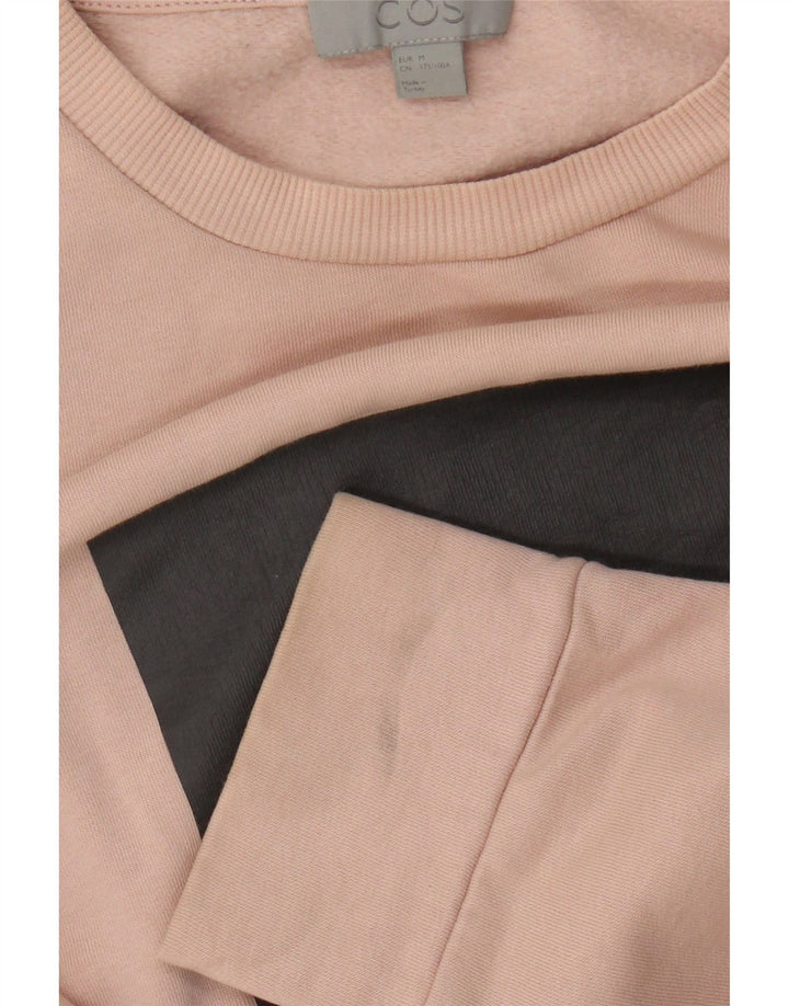 Pulover Cos pentru femei UK 14 Roz mediu bumbac color bloc