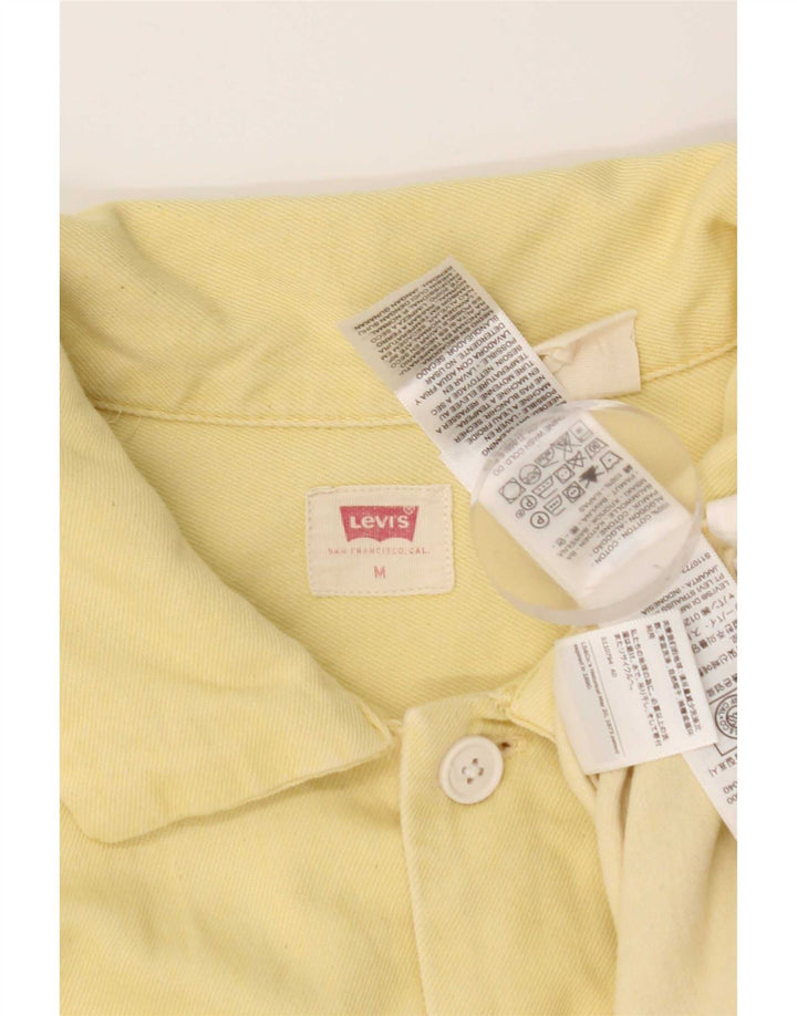 Cămașă din denim cu mânecă scurtă pentru bărbați Levi's, bumbac galben mediu