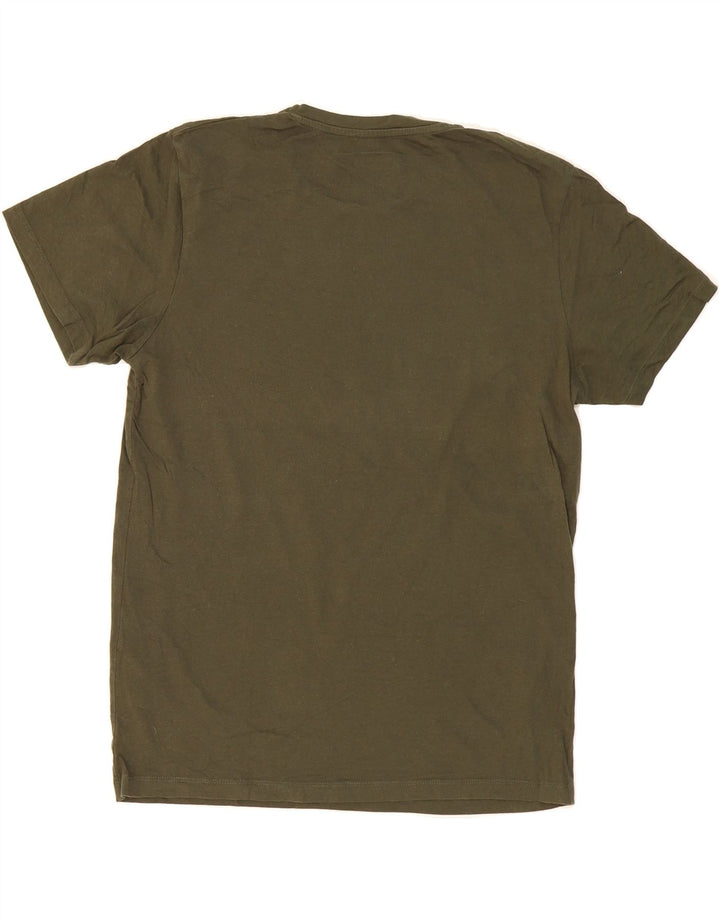 JACK & JONES Mens Graphic T-Shirt Top Medium Khaki Cotton Vintage Jack & Jones and Second-Hand Jack & Jones from Messina Hembry 