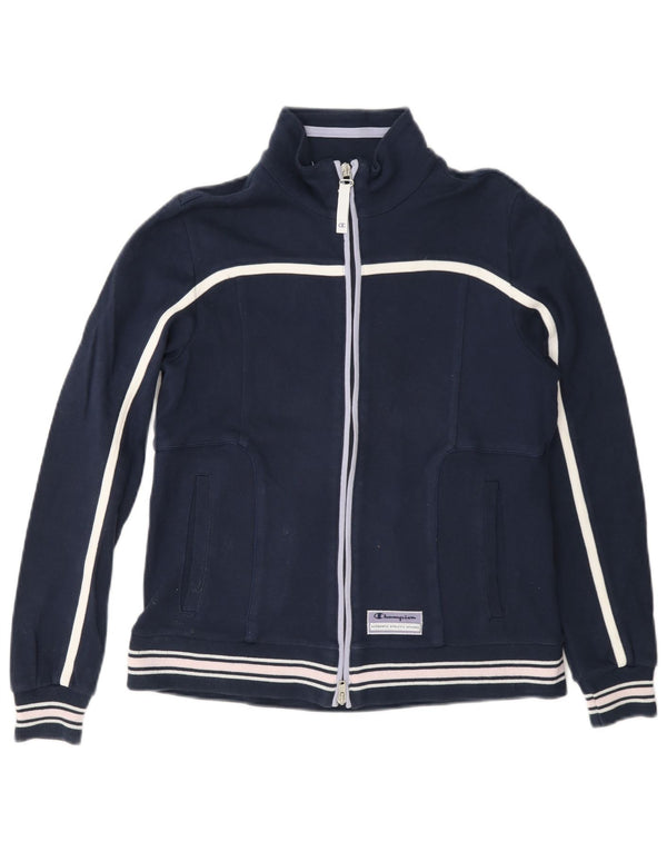 Jachetă de top pentru trening pentru femei Champion Easy Fit UK 10 Bumbac bleumarin mic